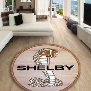 Shelby mustang round carpet, Man Cave, Decoration, Living Room, Car Brand, Garage, Cars, Gift, Fathers Day, Gift for husband