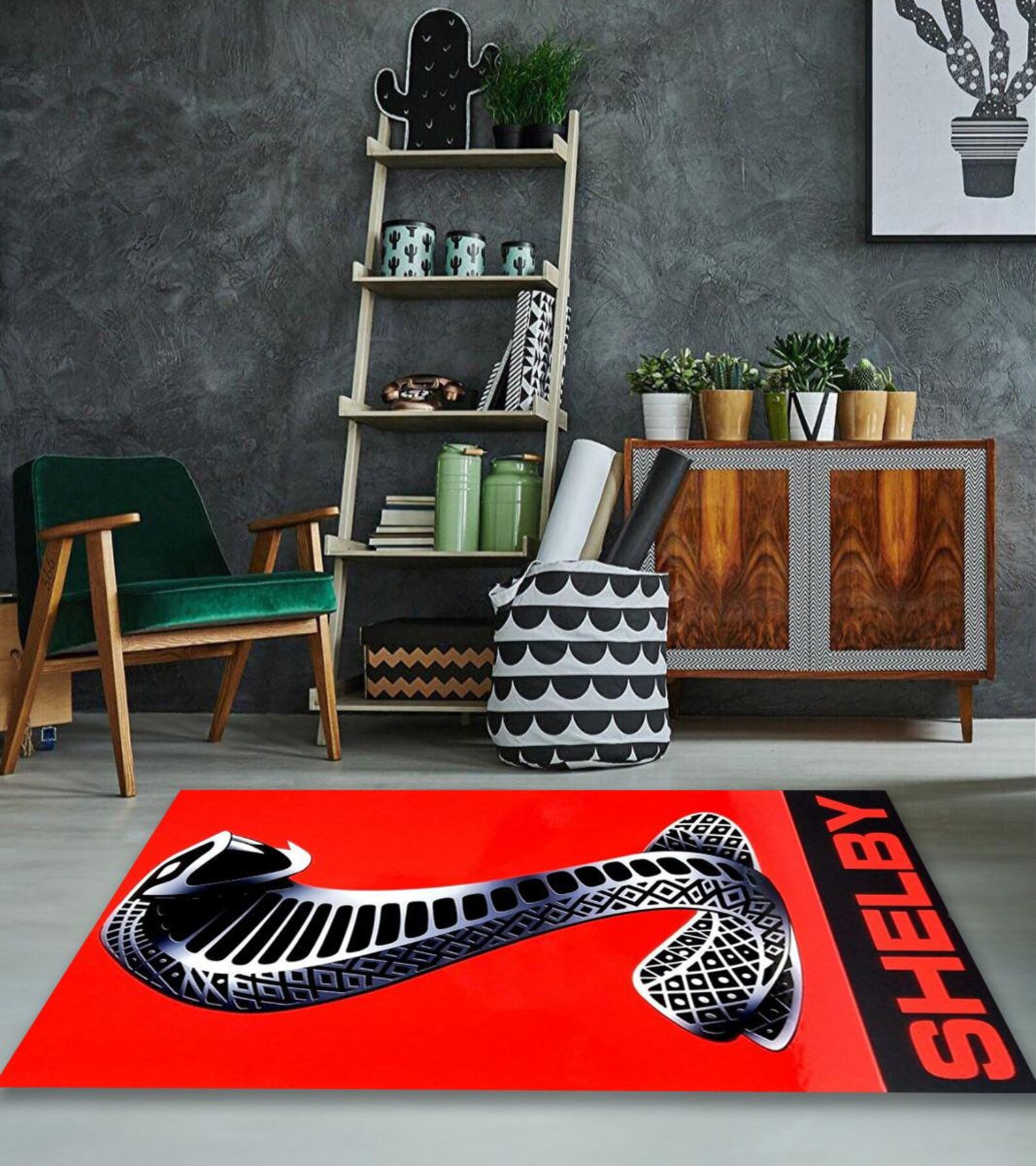 Shelby Mustang Cobra Rectangular Carpet, Rug, Man Cave, Decoration ...