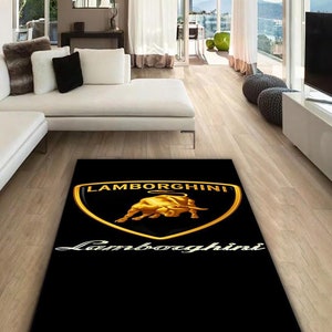 Lamborghini rectangular carpet, rug, man cave, decoration, living room, for husbands ,birthday gift, office carpet,  garage carpet,  fathers