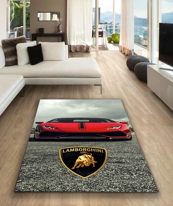 Lamborghini rechteckiger Teppich, Teppich, Männerhöhle, Dekoration