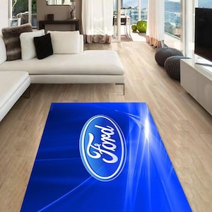 Ford rectangular carpet, Rug, Man cave, Decoration, Living room rug Garage Ornament, for your husband, for your fathers, for your lover,