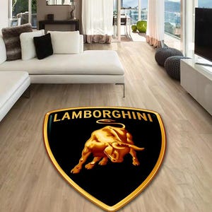 Lamborghini lazer cutting carpet, Man Cave, Decoration, Livingroom, Car Brand, Garage, Cars, Gift, Fathersday, Gift for husband,