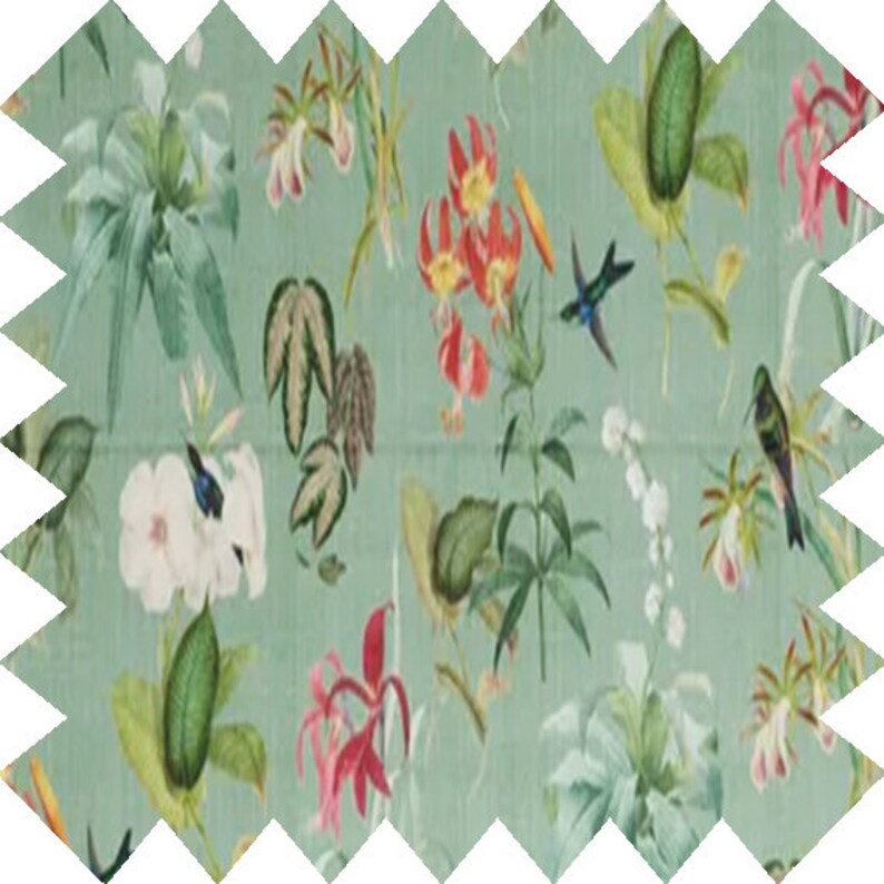 Floral Bird Lined Roman Blind Deluxe Headrail Upgrade Available Etsy UK