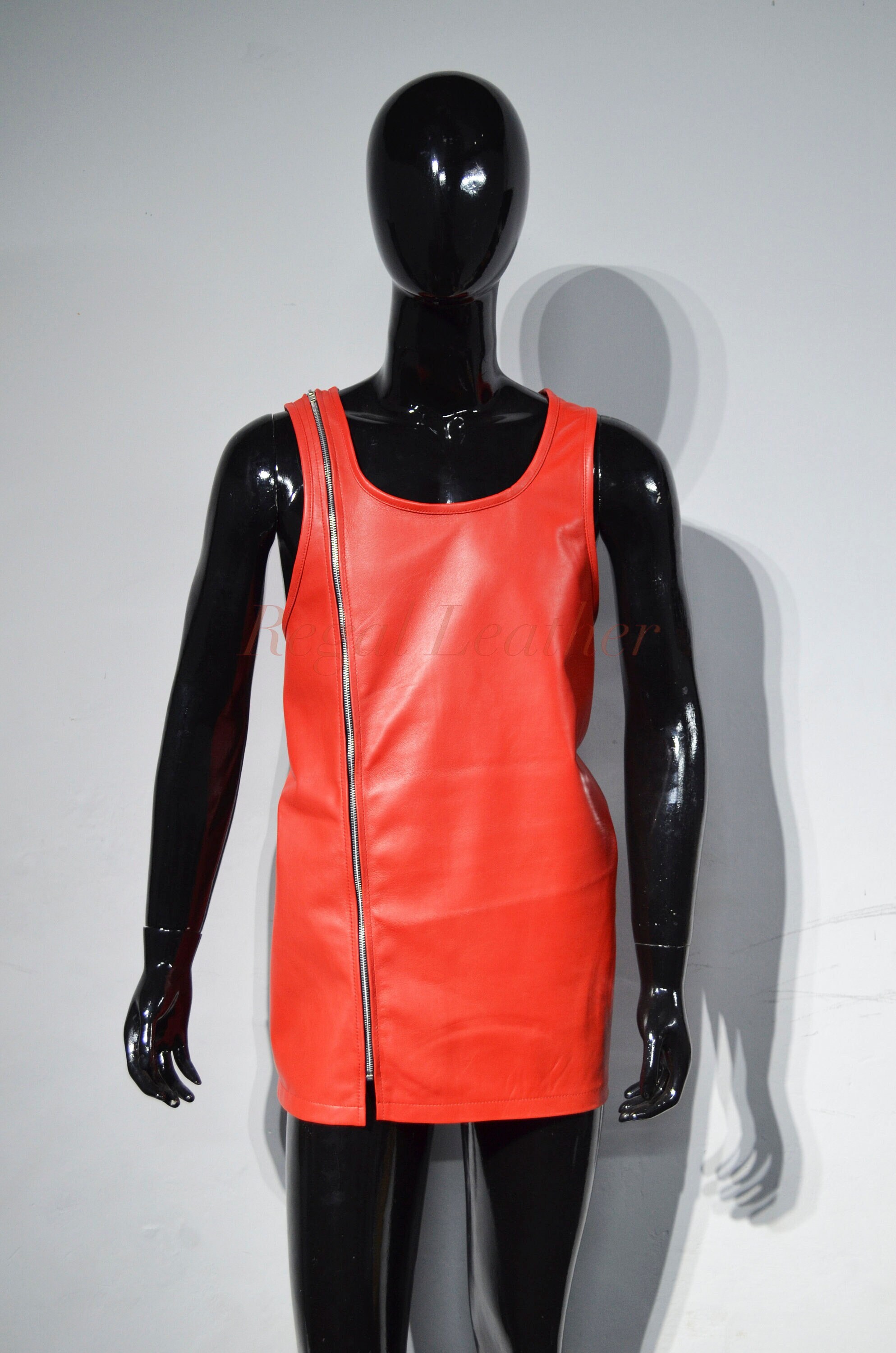 Red leather chaps hot sale