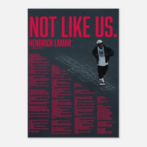 Kendrick Lamar &#39;Not Like Us&#39; semi-glanzende poster