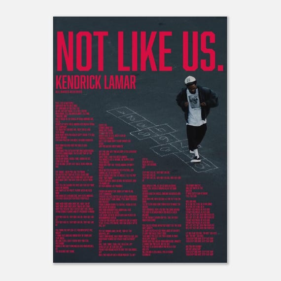 Kendrick Lamar 'not Like Us' Semi-gloss Poster - Etsy