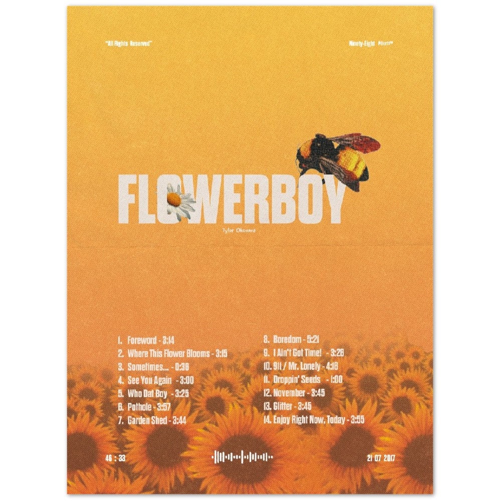 Tyler the Creator - Flowerboy Album - Premium Poster - Etsy