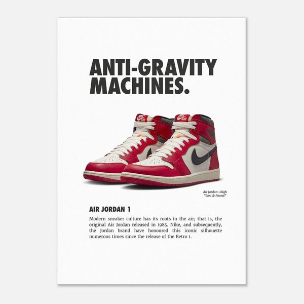 Air Jordan 1 - Machines anti-gravité - Affiche