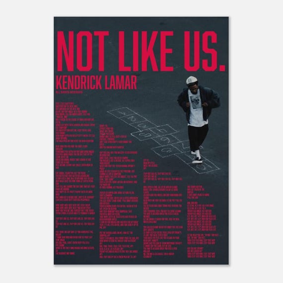 Kendrick Lamar 'not Like Us' Semi-gloss Poster - Etsy