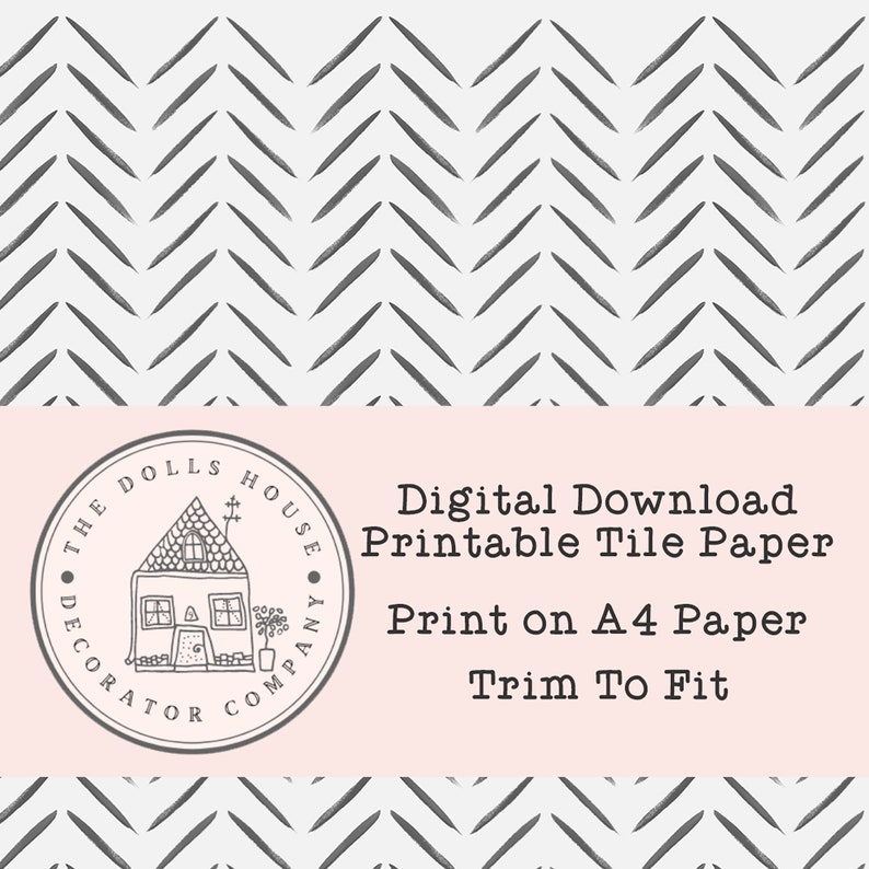 Modern Dollhouse Printable Wallpaper Digital Downloadable - Etsy