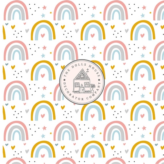 Dollhouse Wallpaper 1/12th Printable Wallpaper Digital - Etsy