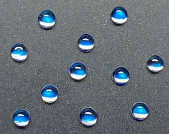 2mm Moonstone Round Cab | AAA+ Quality Blue Moonstone | Blue Moonstone | Natural Rainbow Moonstone | Top Quality Rarest Rainbow Moonstone