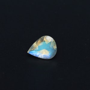 8x10mm Blue Moonstone Faceted Pear, Loose Gemstone, AAA+ Top Quality Blue Moonstone, Rainbow Moonstone For Jewelry, Gift For Her, 1 Piece