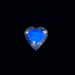 8mm Moonstone Heart Shape | AAAAA+++ Quality Blue Moonstone | Rainbow Moonstone | Natural Moonstone Faceted | Rainbow Moonstone Pear Faceted