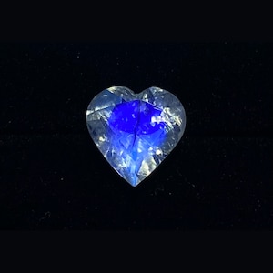 8mm Moonstone Heart Shape | AAAAA+++ Quality Blue Moonstone | Rainbow Moonstone | Natural Moonstone Faceted | Rainbow Moonstone Pear Faceted