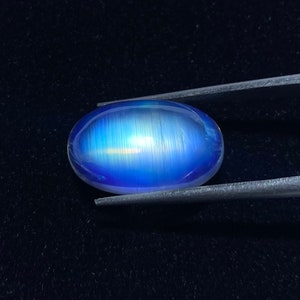Moonstone Oval | AAAA+ Top Quality Blue Moonstone | Free Size Moonstone | Ultra Rare Rainbow Moonstone Cabochon | 11x19mm Moonstone Cabochon