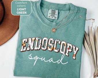 Endoscopy squad Comfort Colors® shirt, floral endoscopy nurse tshirt, endoscopy tech tshirt, GI doctor, GI gifts, Endo nurse gift, endo tech