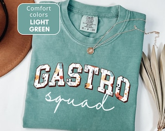 Comfort Colors® Floral Gastro squad shirt, Gastro nurse gift, gastro doctor, GI nurse tshirt, gastroenterology, Gastro t-shirt, GI gifts