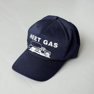 Navy Blue Heet Gas Vintage Cotton SnapBack Trucker Cap