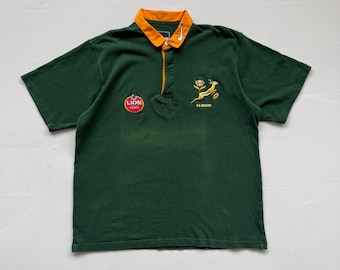 Vintage 1998 Rare Nike Red South African Springbok Rugby Jersey 2