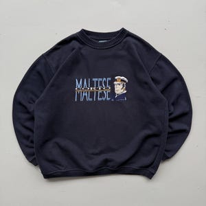Marine Vintage Corto Maltese Sweatshirt 90er Jahre Pullover - Large