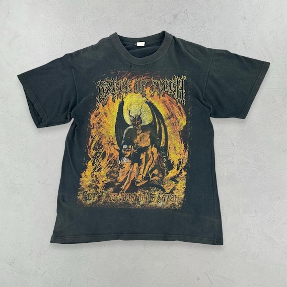 Cradle of Filth Rare Get Thee Behind Me Satan 90s Metal Band T