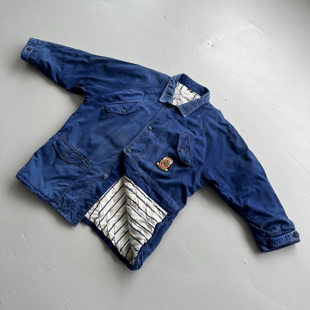 Vintage Blue Wrangler 70s/80s Padded Chore Jacket - Large - Etsy UK