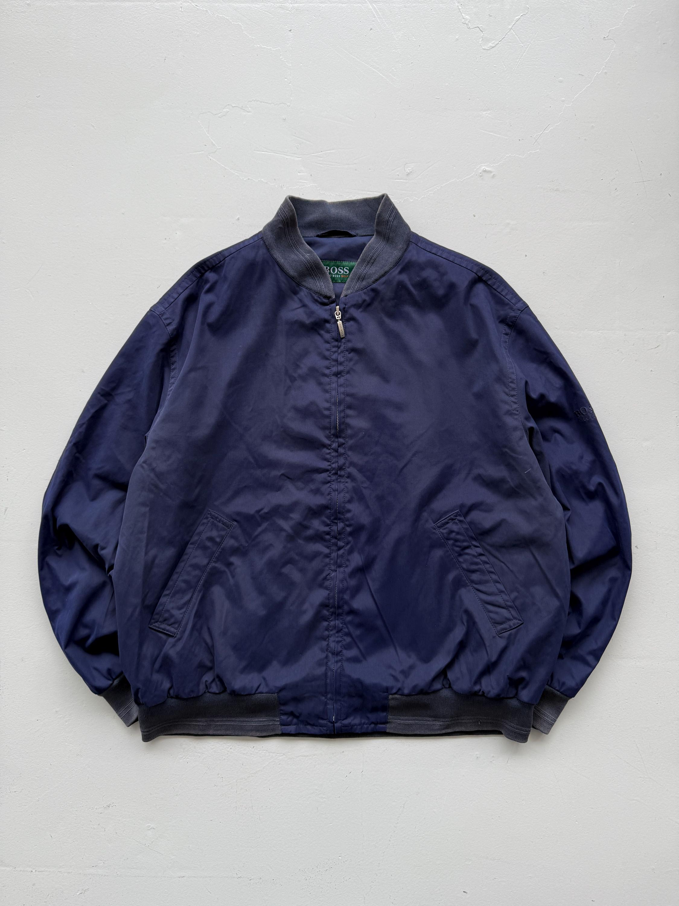 Blue Hugo Boss Golf 90's Vintage Wind Breaker Bomber Jacket - XL Blue Hugo Boss Golf 90's Vintage Wind Breaker Bomber Jacket - XL