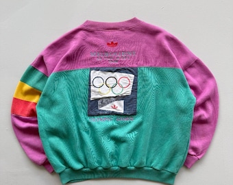 Adidas Oslo Pearl Pearl Olympische Spiele 1980s Vintage Sweatshirt - S