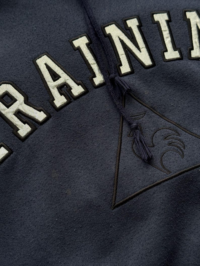 Sudadera con capucha Le Coq Sportif estilo vintage de los años 2000 (Y2K) en azul marino - Talla M imagen 5