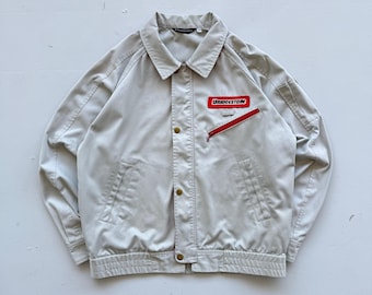 Grey Japanese Workwear 90's Vintage Bridgestone Mechanics Jacket - Medium