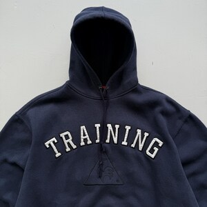 Sudadera con capucha Le Coq Sportif estilo vintage de los años 2000 (Y2K) en azul marino - Talla M imagen 3