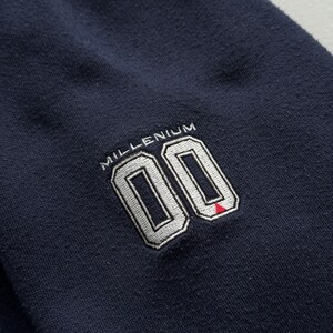 Sudadera con capucha Le Coq Sportif estilo vintage de los años 2000 (Y2K) en azul marino - Talla M imagen 7