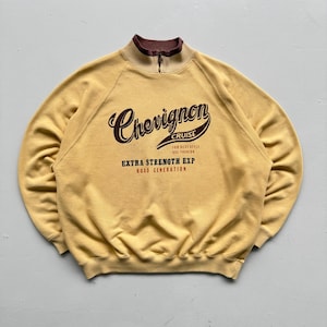 Chevignon Cruise Quarter Zip 90-tals vintagetröja - Medium