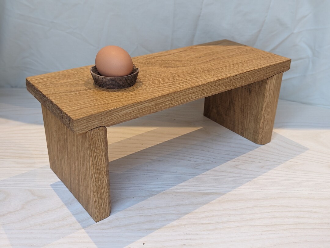 Solid Oak Step Stool Bench | Handmade Sustainable Design - Etsy