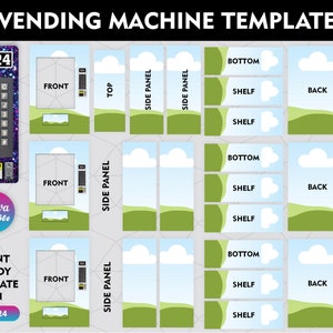 Vending Machine Template, 8x10 12x16 16x20, Editable DIY Vending Machine, Easter Vending Machine, Vending Business Canva, Digital