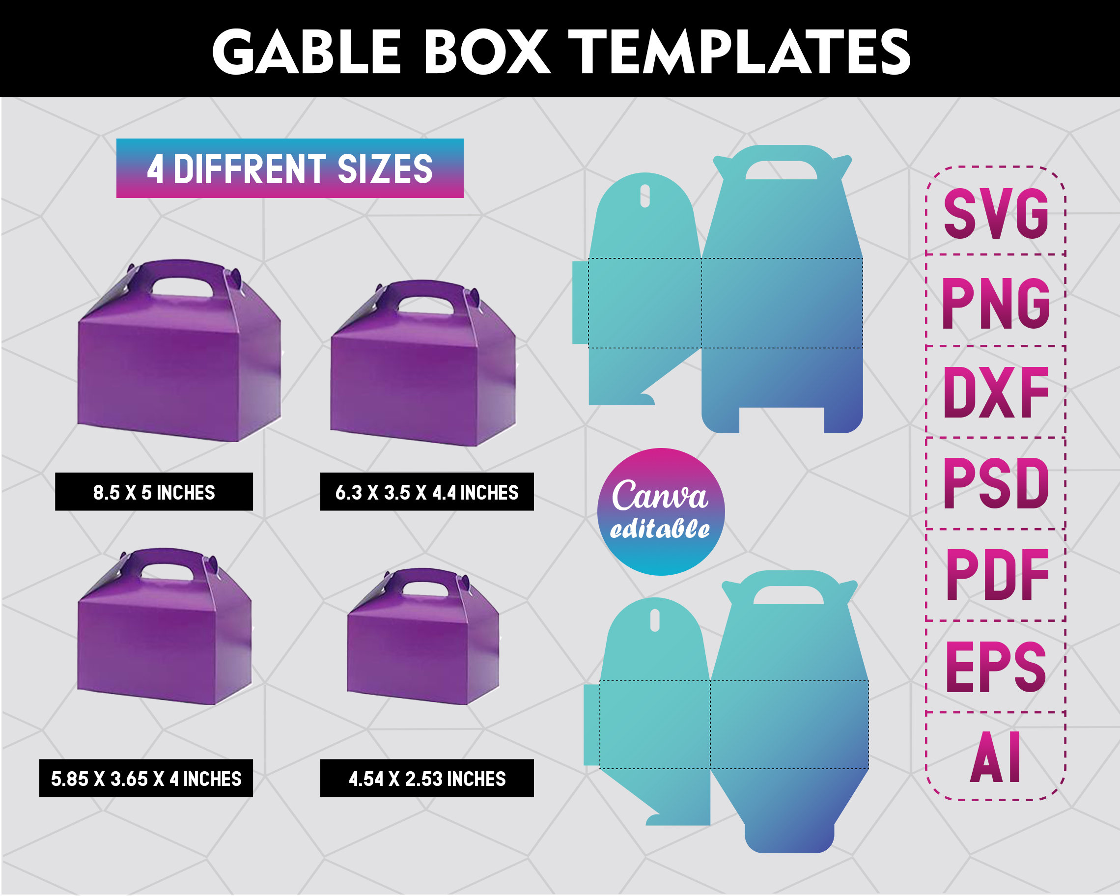 Gable Box Template Gable Box Template Bundle Gable Box Svg Etsy Gable Box Template Gable Box Template Bundle Gable Box Svg Etsy