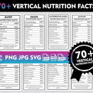 150 Nutrition Facts Template Bundle , Nutrition Facts PNG, Birthday Nutrition Facts Template, Nutrition facts SVG, Mom Nutrition Facts Mug image 5