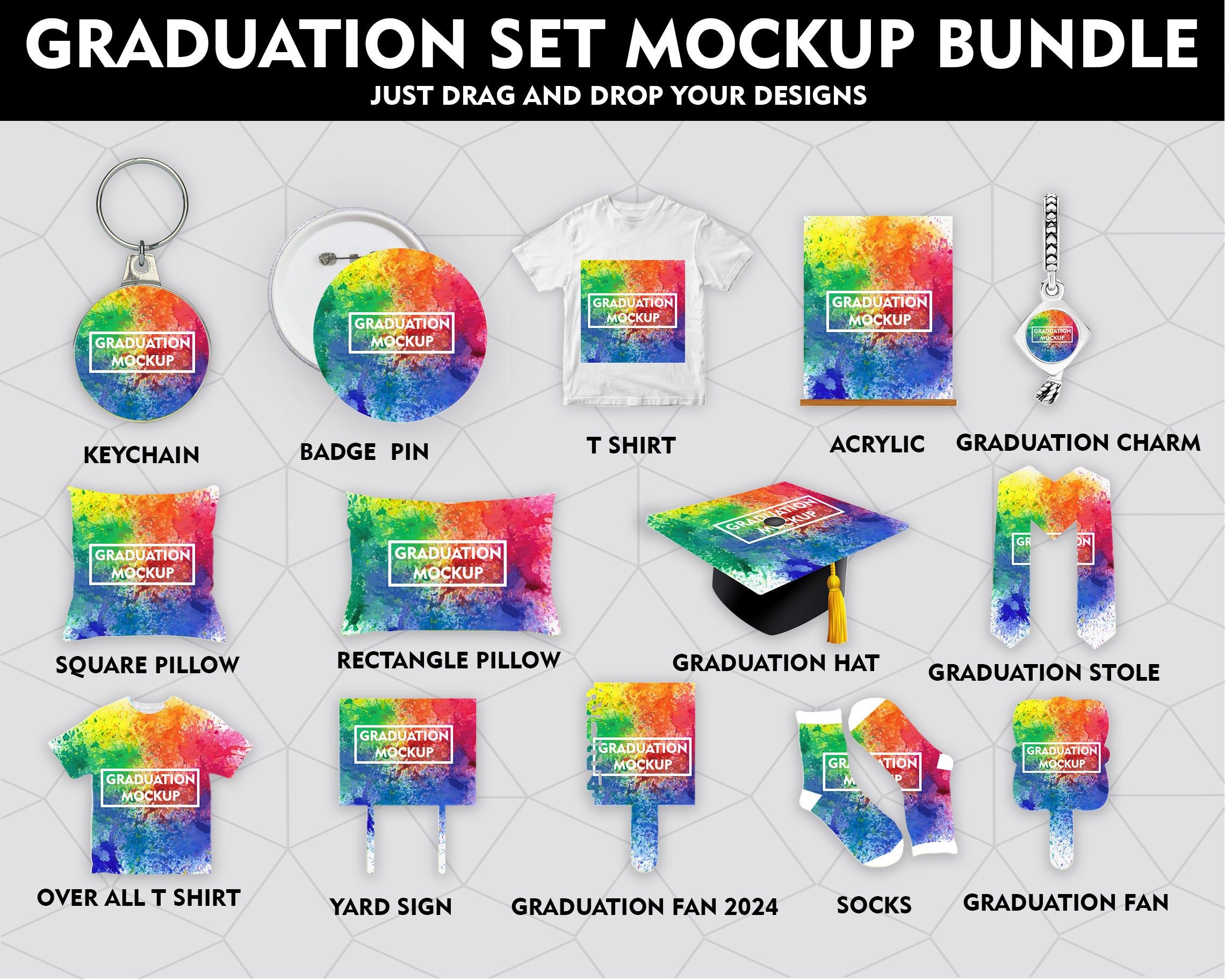 Graduation Rivan Mockup Graduation Mockup Bundle, Canva Editable, Sublimation Designs (digital ...