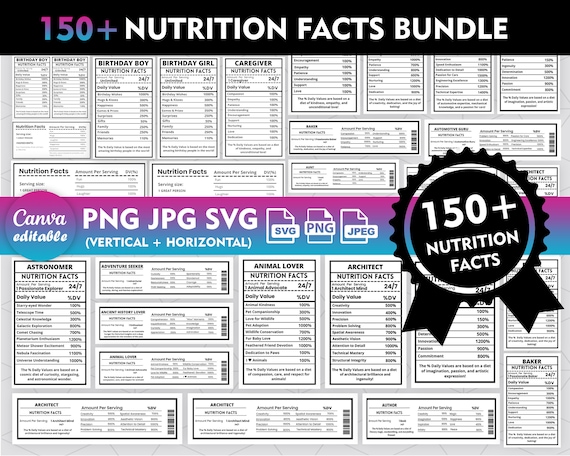 150+ Nutrition Facts Template Bundle , Nutrition Facts PNG, Birthday Nutrition Facts Template, Nutrition facts SVG, Mom Nutrition Facts Mug