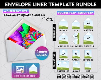 Editable Envelope Liner Template: DIY Wedding Insert (Instant Download)
