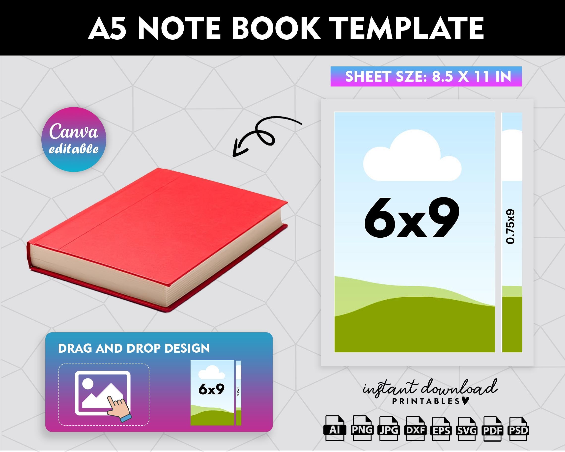 A5 Journal Template, Printable Canva Template (digital Download) - Etsy