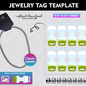 Jewelry Tag Template, Canva Editable (digital Download) - Etsy