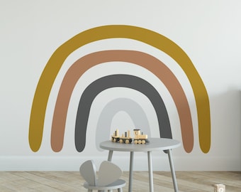 Wall Sticker Drawn Rainbow, Removable, Nursery Decor, Your Color, Wallsticker, Kids room, Children decor, Wall decoration A127