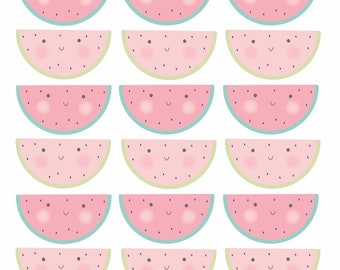 Watermelon Stickers, kids room decor, fruit sticker set, cute decor, sweet fruit sticker, watermelon decor, smile watermelon,smile fruit A55