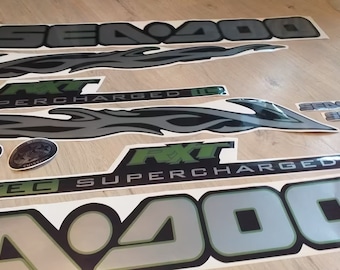 Custom Decals kit for "Sea-doo RXT 215 Supercharged"model 2005-Green