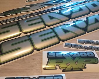Custom Decals kit for "Sea-doo Rxp 215 Silver Green" model 2005-2006