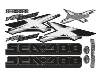 Custom Decals kit for "Sea-doo Rxp 255" black grey