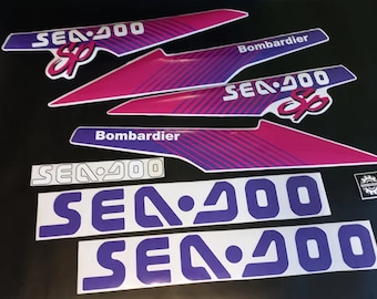 Kit de calcomanías personalizadas para "Sea-doo SP Bombardier" - modelo 1992