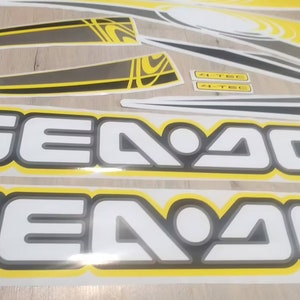 Custom Decals kit for&quot;Sea-doo Gti Se 130 4-tec&quot; Yellow & Grey-model 2006-2009